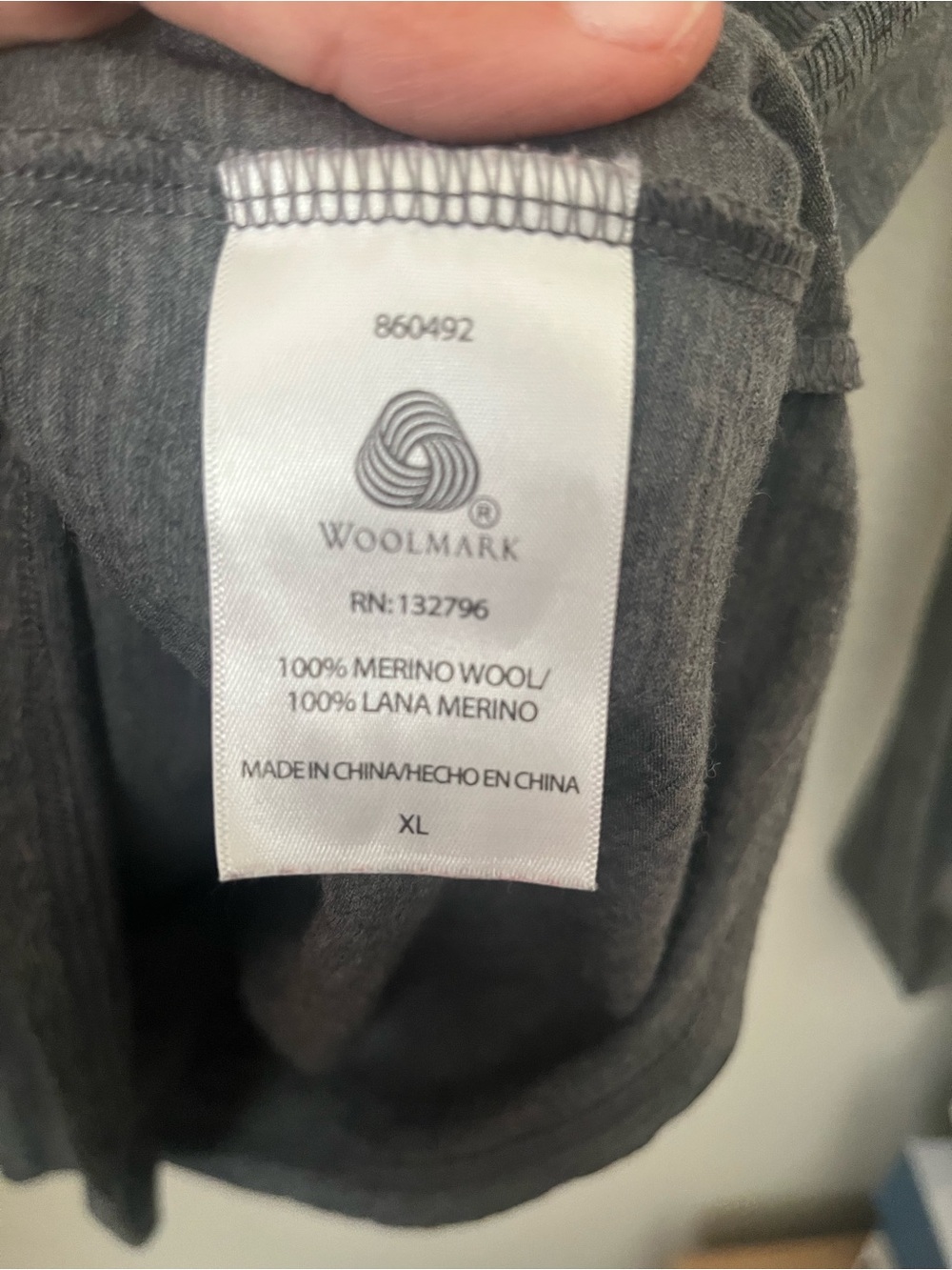 Segments Women’s Long Sleeve Crew Neck Tee - Charcoal Gray - Picture 4 of 6